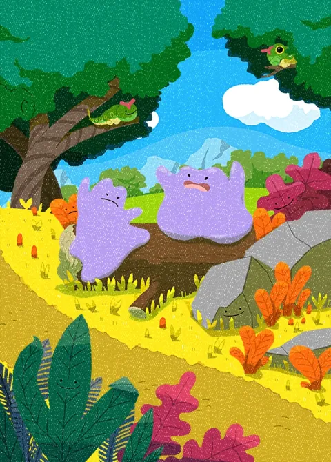 Ditto card art from Genetic Apex (#247), Art Rare