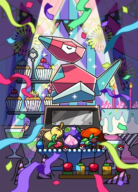 Porygon card art from Genetic Apex (#249), Art Rare
