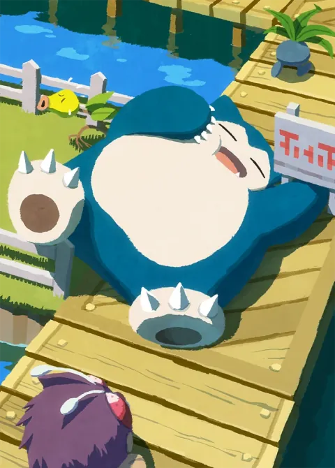 Snorlax card art from Genetic Apex (#250), Art Rare