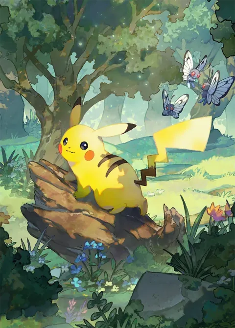 Pikachu ex card art from Genetic Apex (#281), Immersive Rare