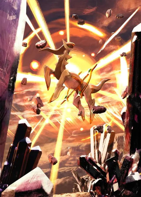 Arceus ex card art from Triumphant Light (#95), Immersive Rare