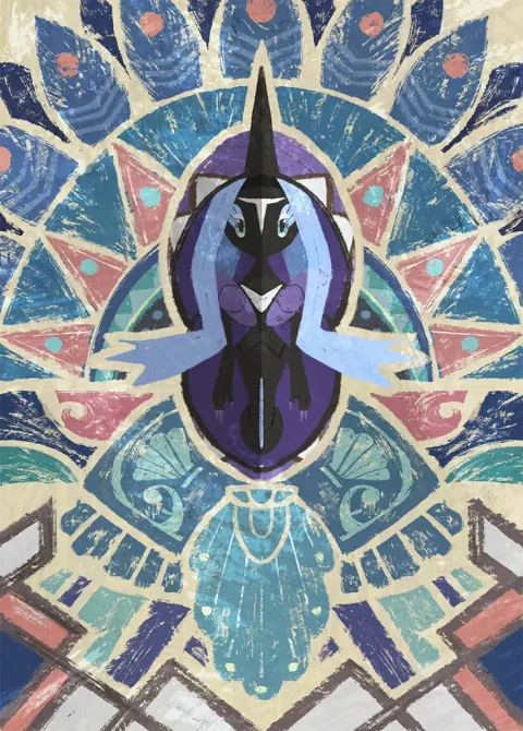 Tapu Fini card art from Celestial Guardians (#164), Art Rare
