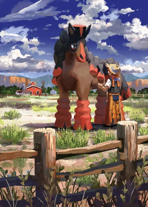 Mudsdale card art from Celestial Guardians (#173), Art Rare