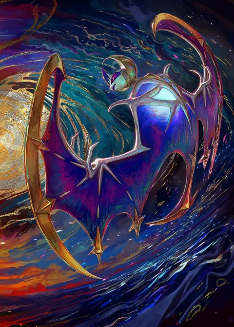 Lunala ex card art from Celestial Guardians (#204), Special Art Rare