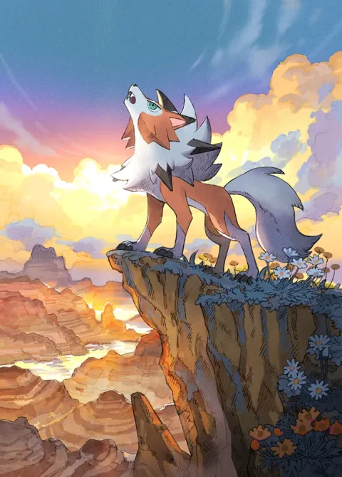Lycanroc ex card art