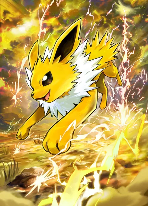 Jolteon card art from Eevee Grove (#74), Art Rare