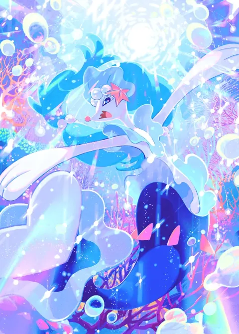 Primarina ex card art from Eevee Grove (#88), Special Art Rare