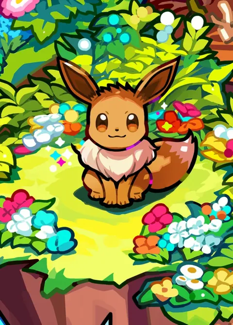 Eevee ex card art from Eevee Grove (#92), Immersive Rare