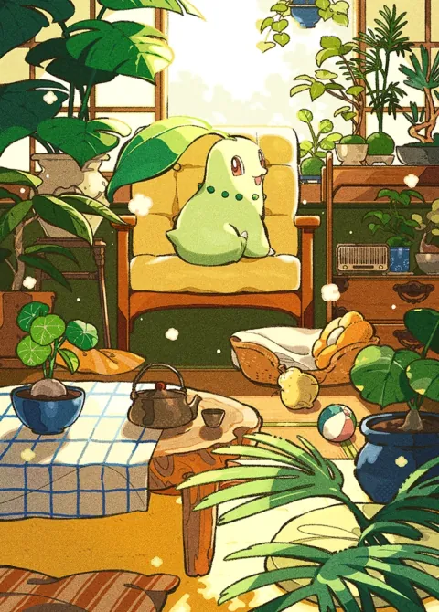 Chikorita card art