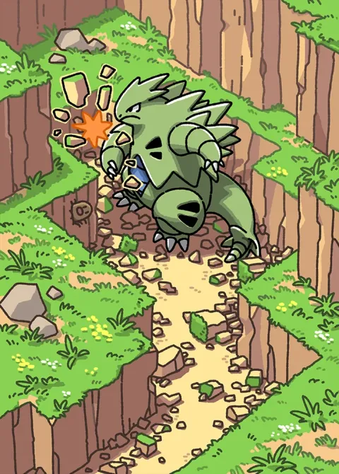 Tyranitar card art from Wisdom of Sea and Sky (#179), Art Rare