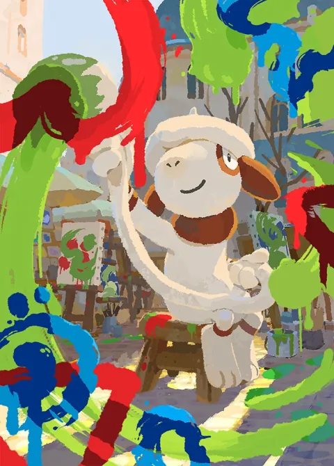 Smeargle card art from Wisdom of Sea and Sky (#184), Art Rare