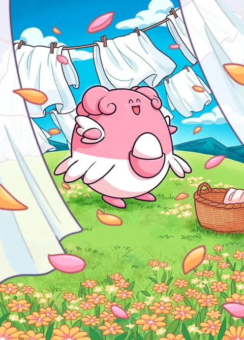 Blissey card art from Wisdom of Sea and Sky (#185), Art Rare