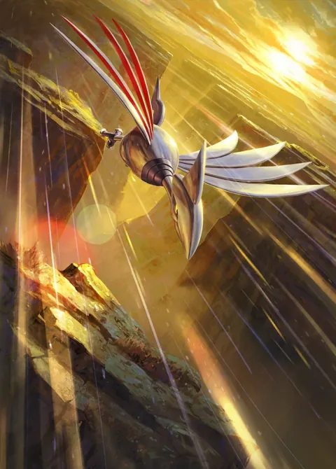Skarmory ex card art from Wisdom of Sea and Sky (#209), Special Art Rare