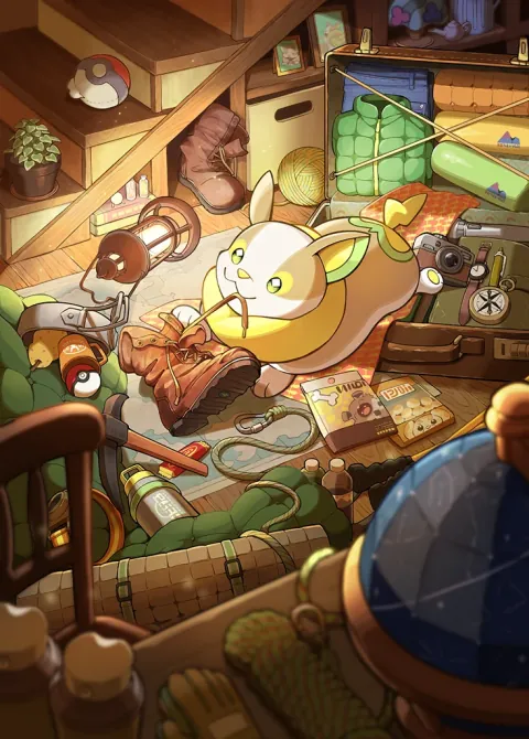 Yamper card art from Secluded Springs (#74), Art Rare