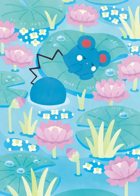 Azurill card art from Secluded Springs (#77), Art Rare