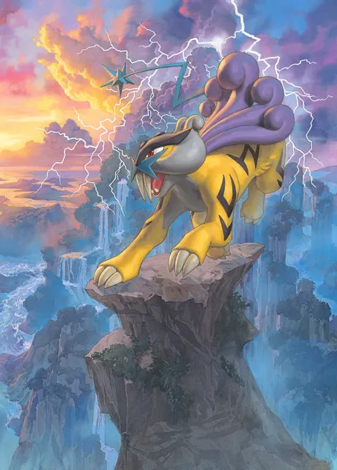Raikou ex card art from Secluded Springs (#88), Special Art Rare