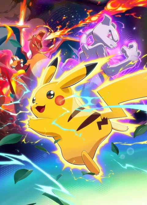 Pikachu ex card art from Deluxe Pack ex (#376), Immersive Rare