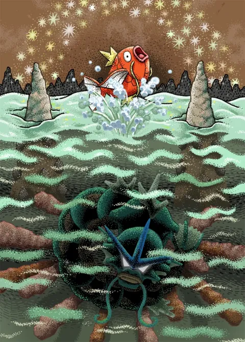 Magikarp card art from Mega Rising (#232), Art Rare