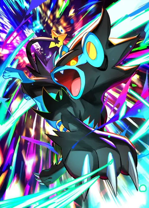 Luxray card art from Mega Rising (#237), Art Rare