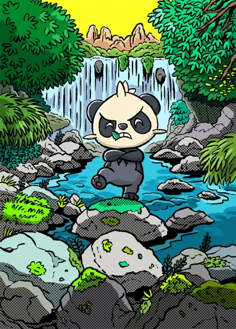 Pancham card art from Mega Rising (#243), Art Rare
