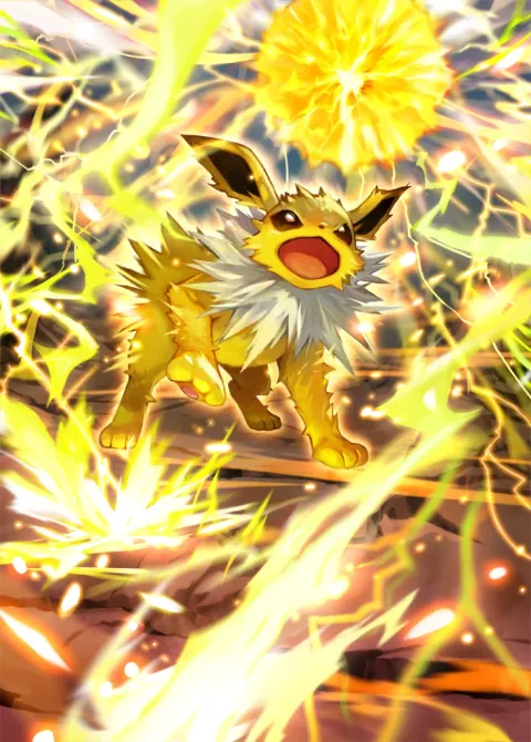 Jolteon ex card art from Mega Rising (#276), Special Art Rare