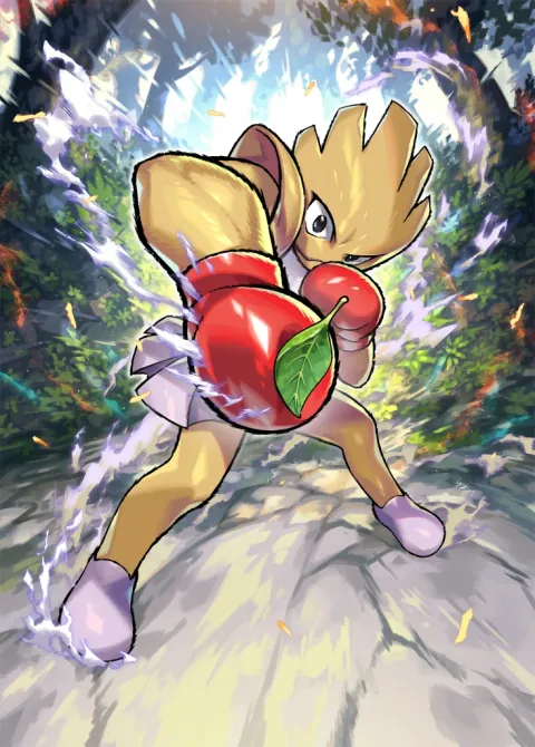 Hitmonchan ex card art from Mega Rising (#279), Special Art Rare