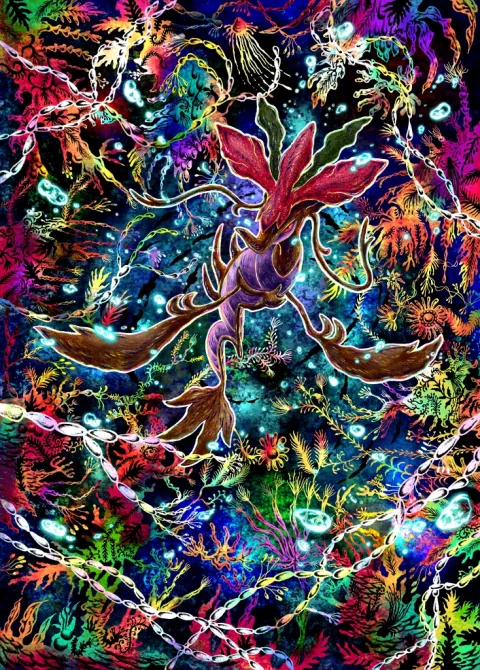 Dragalge ex card art from Mega Rising (#281), Special Art Rare