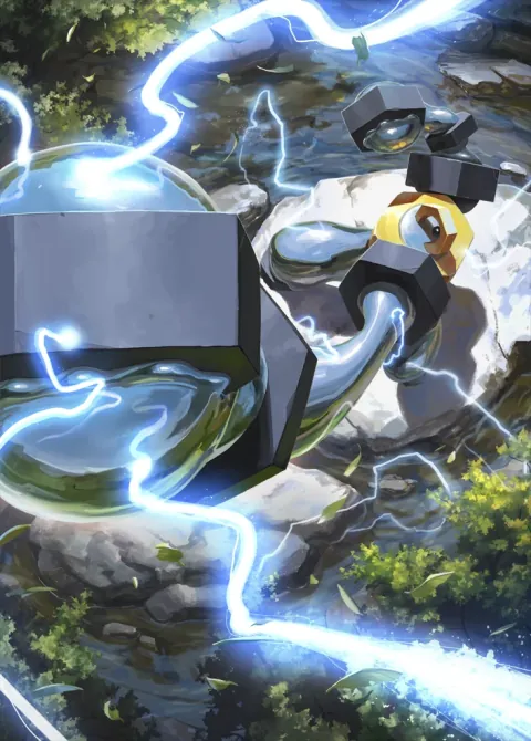 Melmetal ex card art from Mega Rising (#282), Special Art Rare