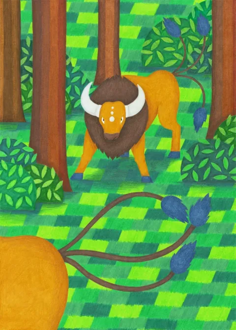 Tauros ex card art from Mega Rising (#283), Special Art Rare
