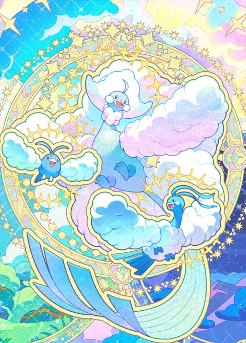 Mega Altaria ex card art from Mega Rising (#286), Immersive Rare