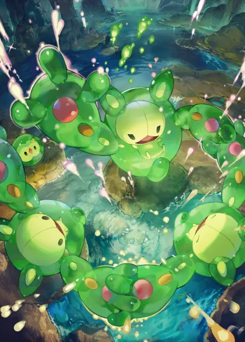 Reuniclus card art from Crimson Blaze (#72), Art Rare