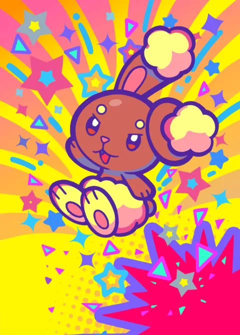Buneary card art from Crimson Blaze (#75), Art Rare