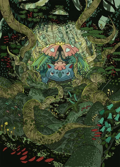 Mega Venusaur ex card art