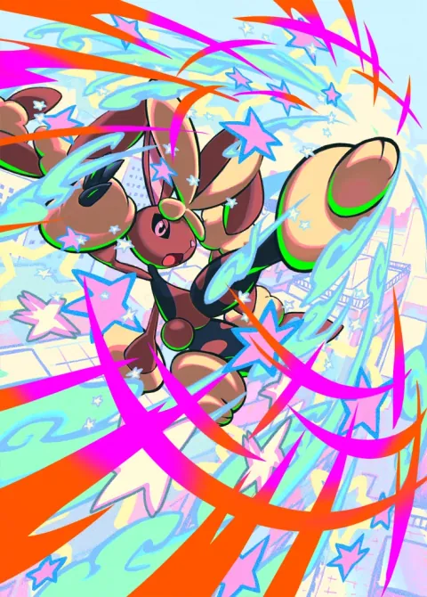 Mega Lopunny ex card art from Crimson Blaze (#85), Special Art Rare