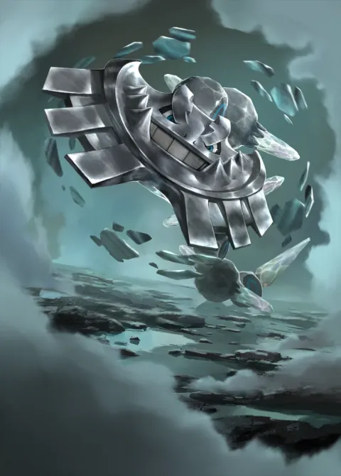 Mega Steelix ex card art from Crimson Blaze (#86), Special Art Rare