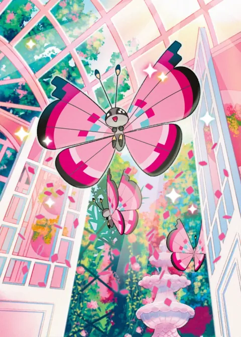 Vivillon card art from Fantastical Parade (#158), Art Rare