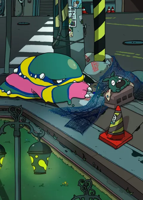 Alolan Muk card art from Fantastical Parade (#173), Art Rare