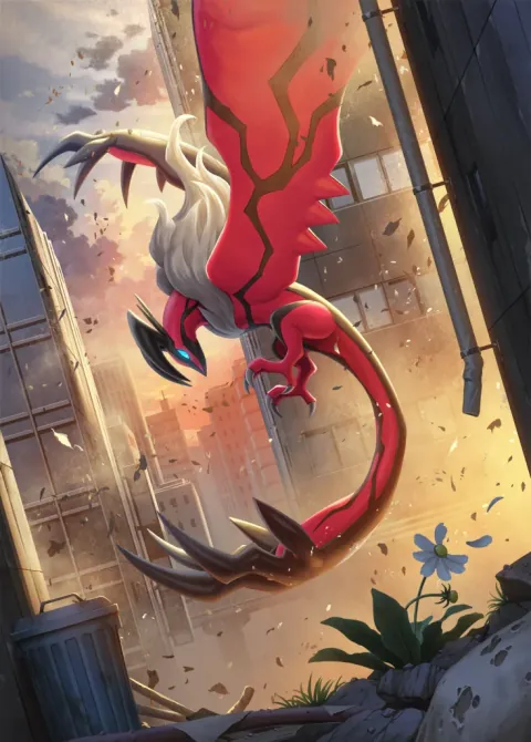 Yveltal card art from Fantastical Parade (#175), Art Rare