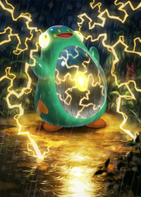 Bellibolt ex card art from Paldean Wonders (#113), Special Art Rare