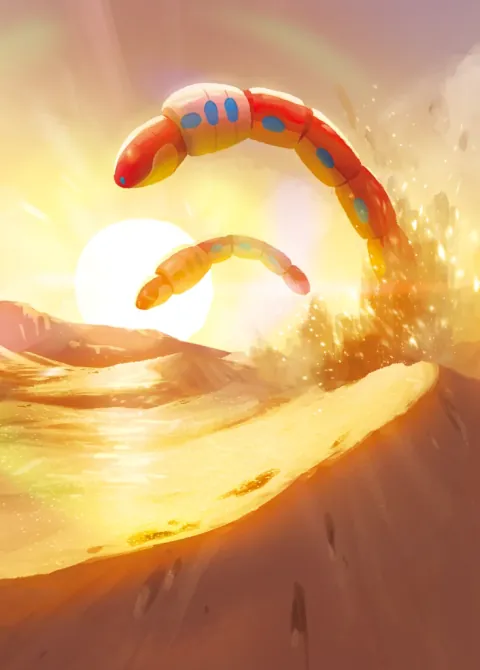 Orthworm card art from Paldean Wonders (#98), Art Rare