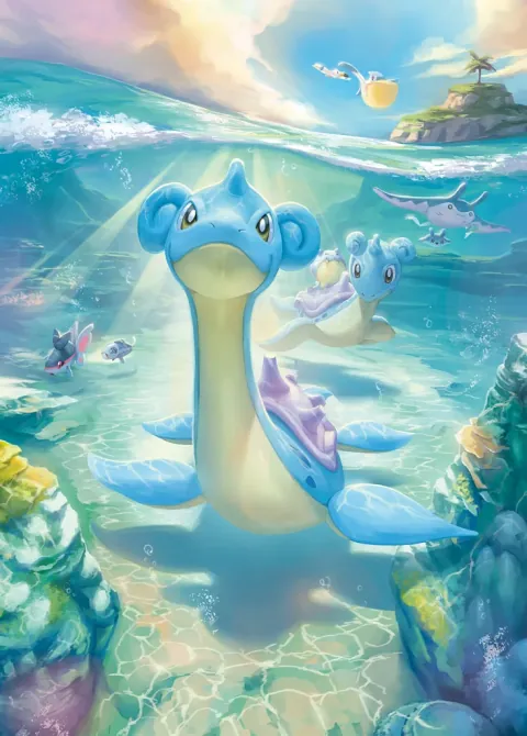 Lapras card art from Mega Shine (#70), Art Rare