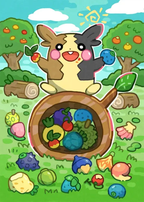 Morpeko card art from Pulsing Aura (#164), Art Rare