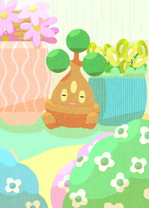 Bonsly card art from Pulsing Aura (#168), Art Rare