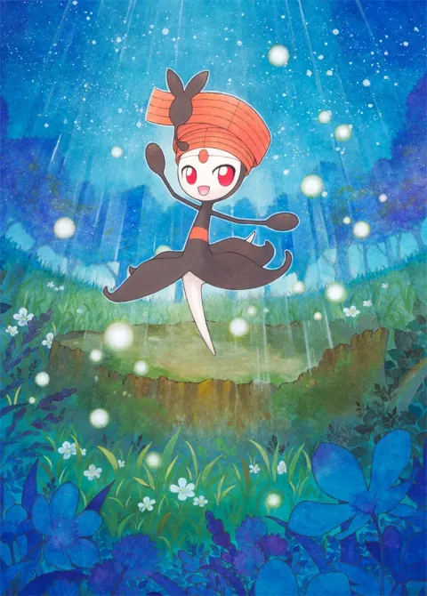 Meloetta card art from Pulsing Aura (#170), Art Rare