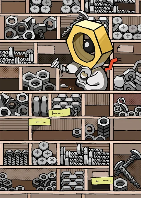 Meltan card art from Pulsing Aura (#177), Art Rare