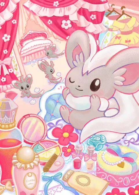 Cinccino card art from Pulsing Aura (#179), Art Rare