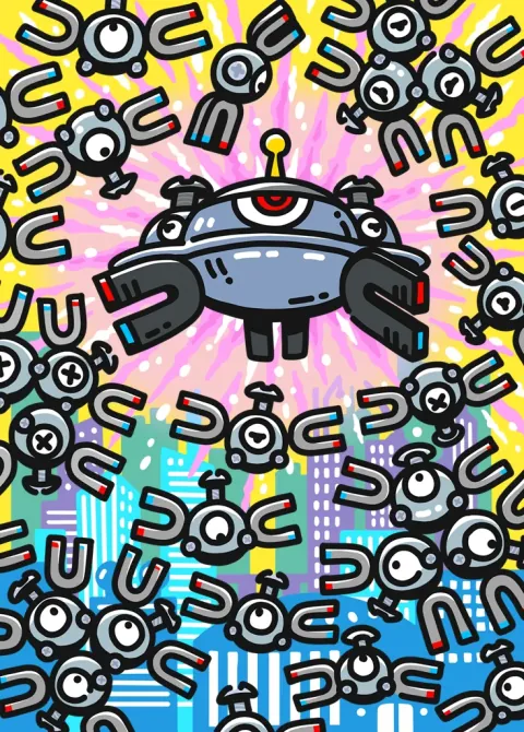 Magnezone ex card art from Pulsing Aura (#197), Special Art Rare
