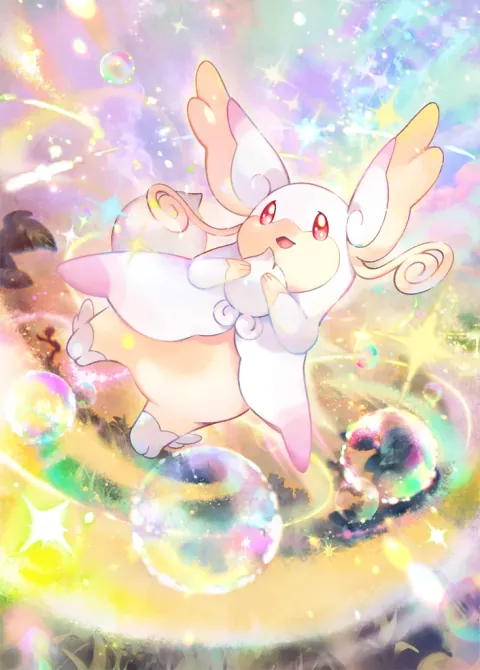 Mega Audino ex card art from Pulsing Aura (#202), Special Art Rare