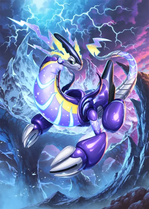 Miraidon ex card art from Paradox Drive (#90), Special Art Rare