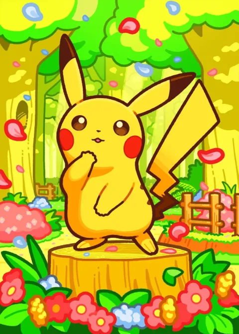Pikachu card art from Everyday Wonders (#72), Art Rare